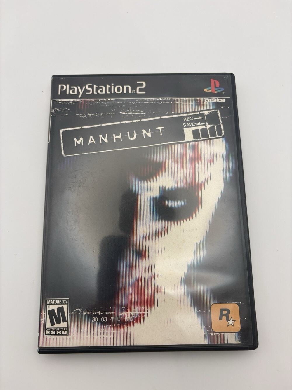 Manhunt (Sony PlayStation 2, 2003) PS2 / DISC IS BROKEN - BIG CRACK